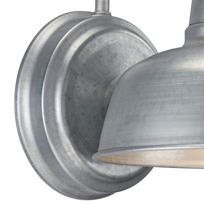 Image 4 Urban Barn 11 1/4" High Galvanized Wall Sconce Set of 2 more views