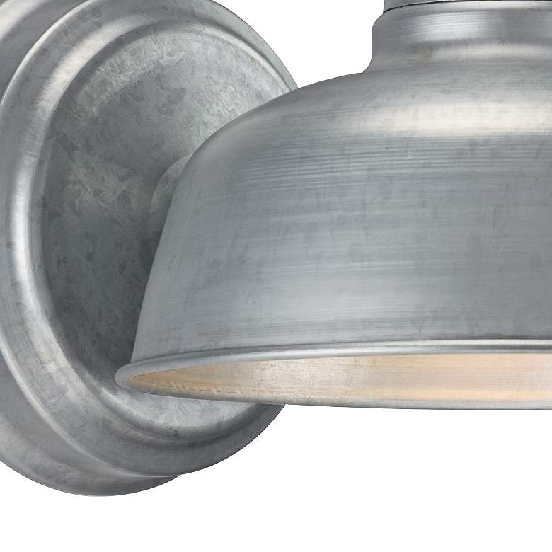 Image 3 Urban Barn 11 1/4" High Galvanized Wall Sconce more views