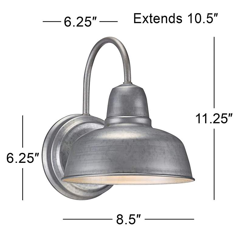Image 6 Urban Barn 11 1/4" High Galvanized Wall Sconce more views