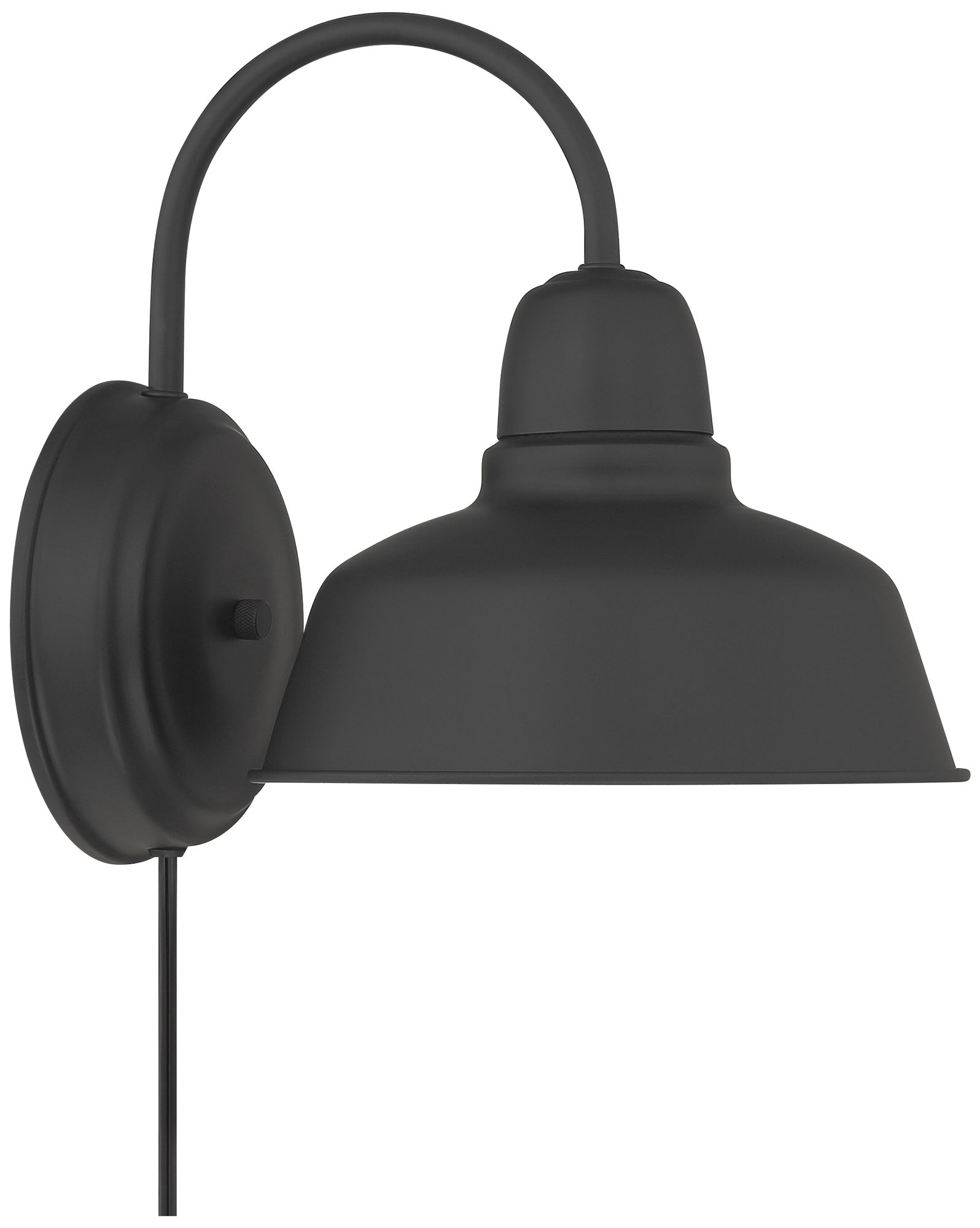 Urban Barn 11 1/4" High Matte Black PlugIn Wall Sconce 796V4