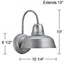 6_Urban Barn 13" High Galvanized Steel Wall Sconce more views