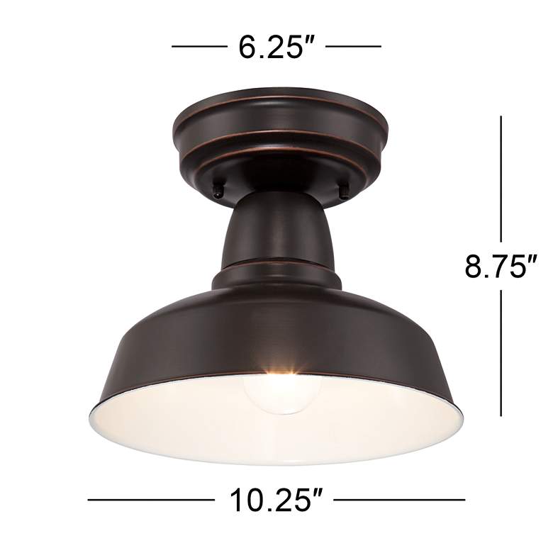 Image 7 Urban Barn Collection 10 1/4" Wide Bronze Outdoor Ceiling Light more views