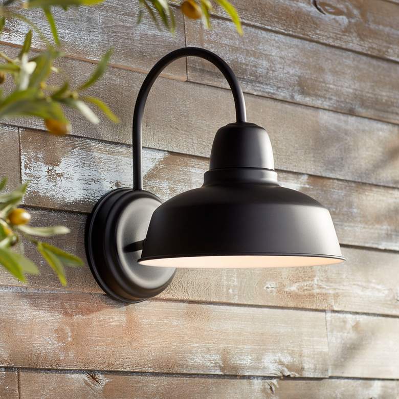 Image 5 Urban Barn Collection 13" High Black Outdoor Wall Light Set of 2 more views