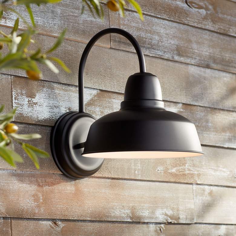 Image 6 Urban Barn Collection 13" High Black Outdoor Wall Light Set of 2 more views