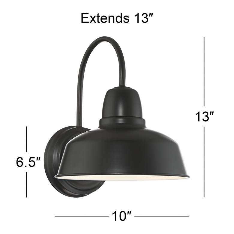 Image 6 Urban Barn Collection 13" High Black Outdoor Wall Light Set of 2 more views