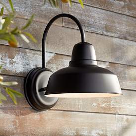 Image2 of Urban Barn Collection 13" High Black Outdoor Wall Light