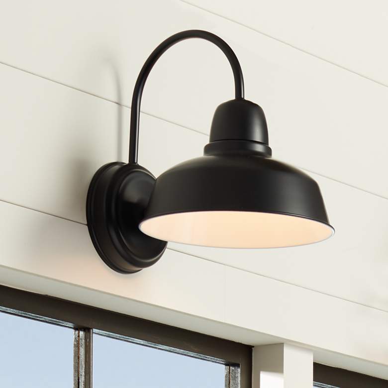 Image 2 Urban Barn Collection 13 inch High Black Wall Sconce