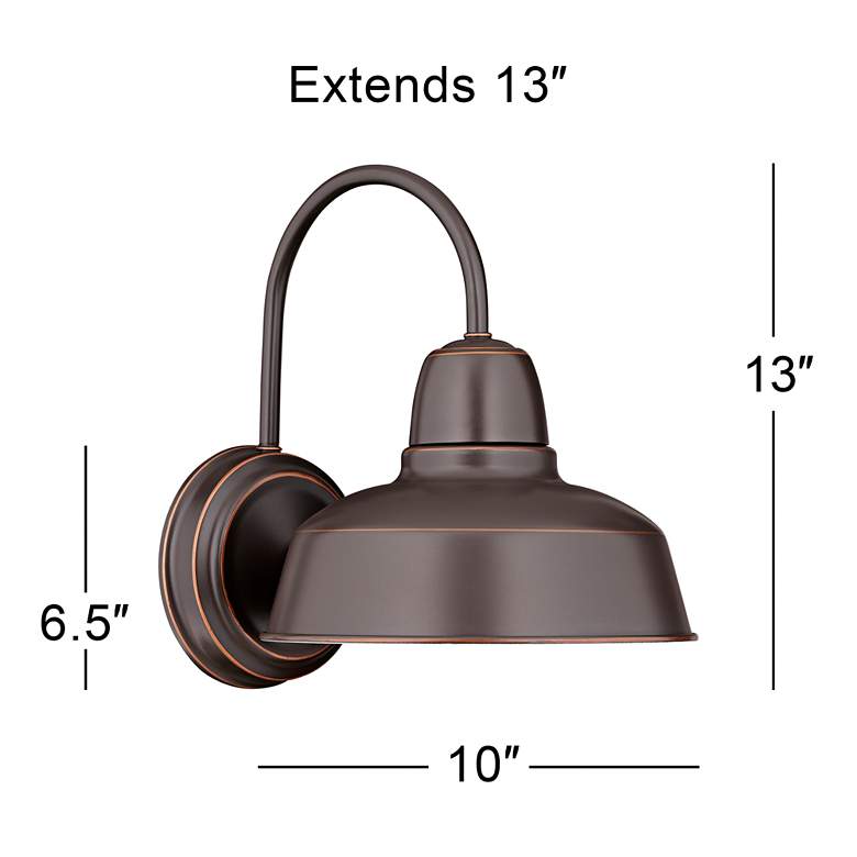 Image 5 Urban Barn Collection 13" High Bronze Wall Sconce more views