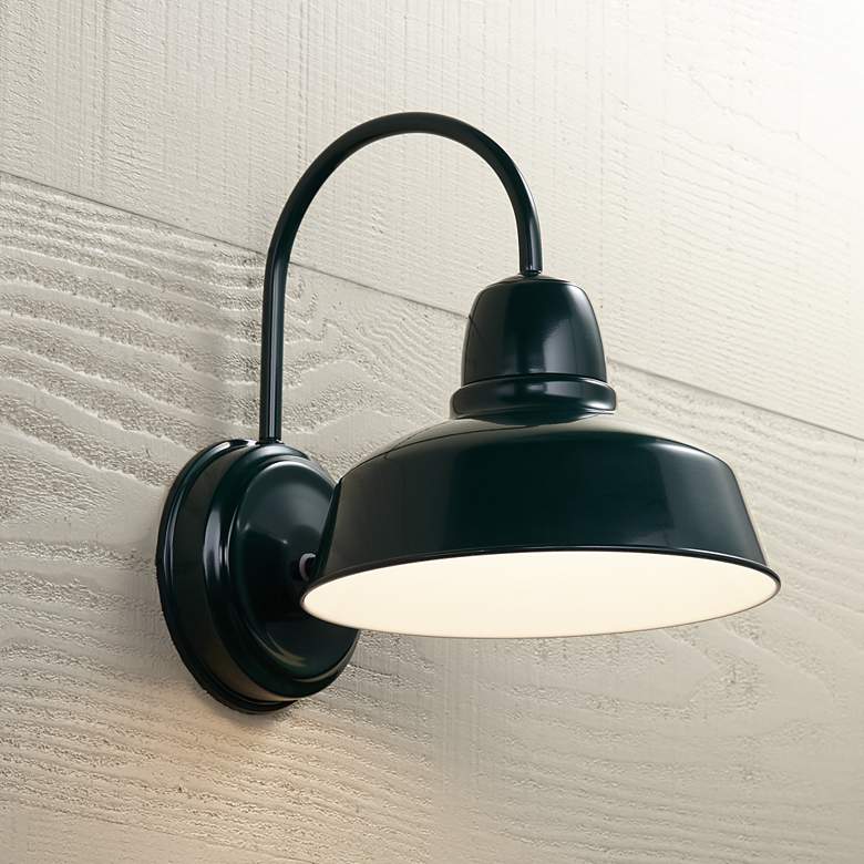 Image 1 Urban Barn Collection 13" High Green Outdoor Wall Light