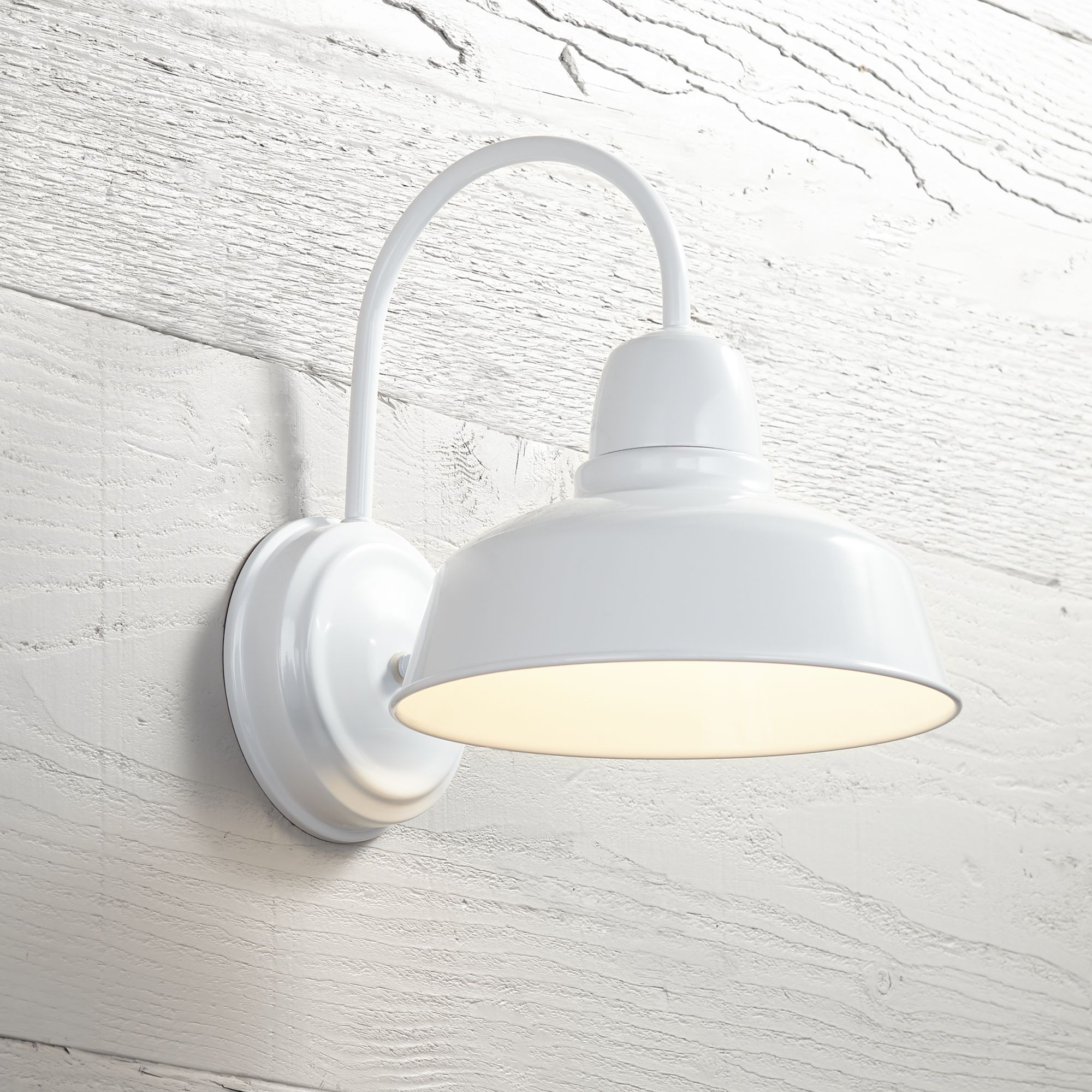 white barn light