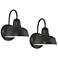 Urban Barn Light Black Finish Outdoor Wall Light Set of 2