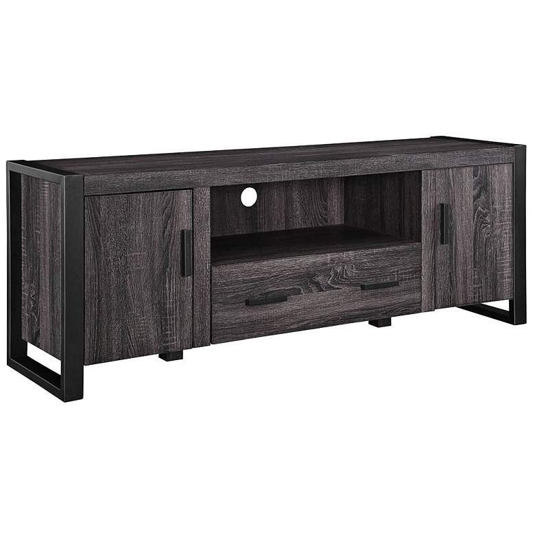 Urban Blend 60 inch Wide Charcoal Gray Media TV Stand Console