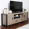 Urban Blend 60" Wide Driftwood Finish TV Stand Console