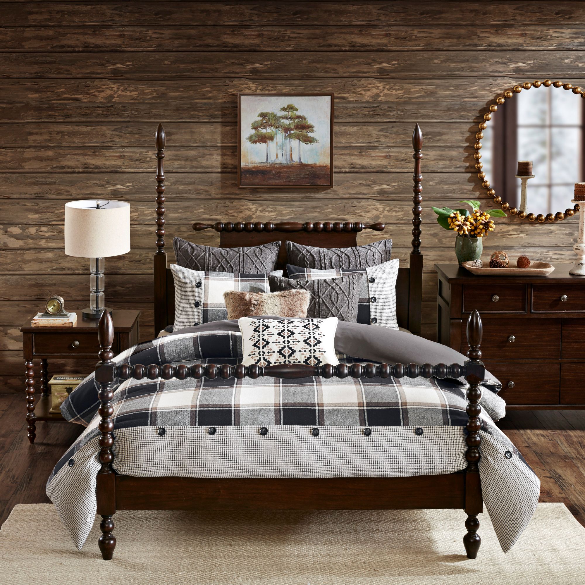 Urban Cabin Brown 8-Piece Queen Comforter Set