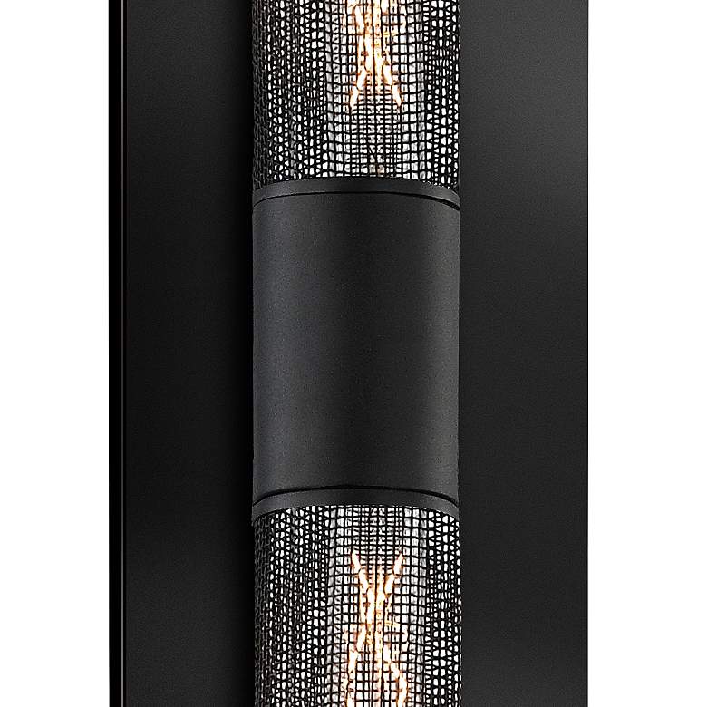 Image 2 Urban Edge 26" High Textured Black 2-Light Wall Sconce more views