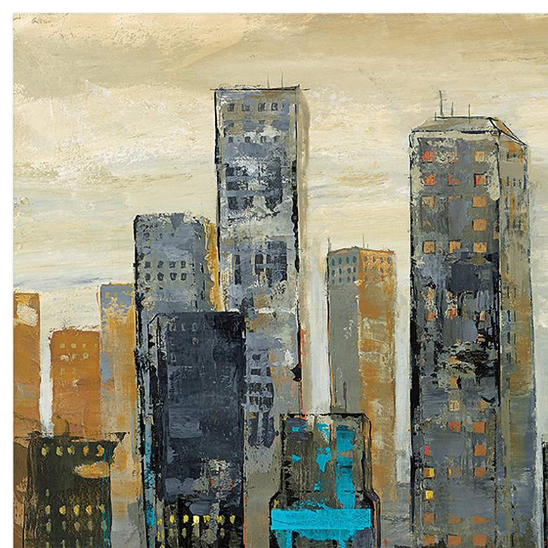 Image 3 Urban Lights I and II 50 3/4"W 2-Piece Glass Wall Art Set more views