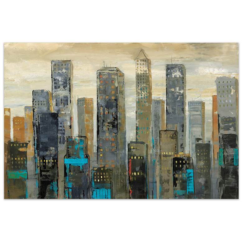 Image 1 Urban Lights I" Frameless Free Floating Tempered Art Glass Wall Art