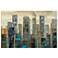 Urban Lights I" Frameless Free Floating Tempered Art Glass Wall Art