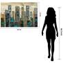 Urban Lights I" Frameless Free Floating Tempered Art Glass Wall Art