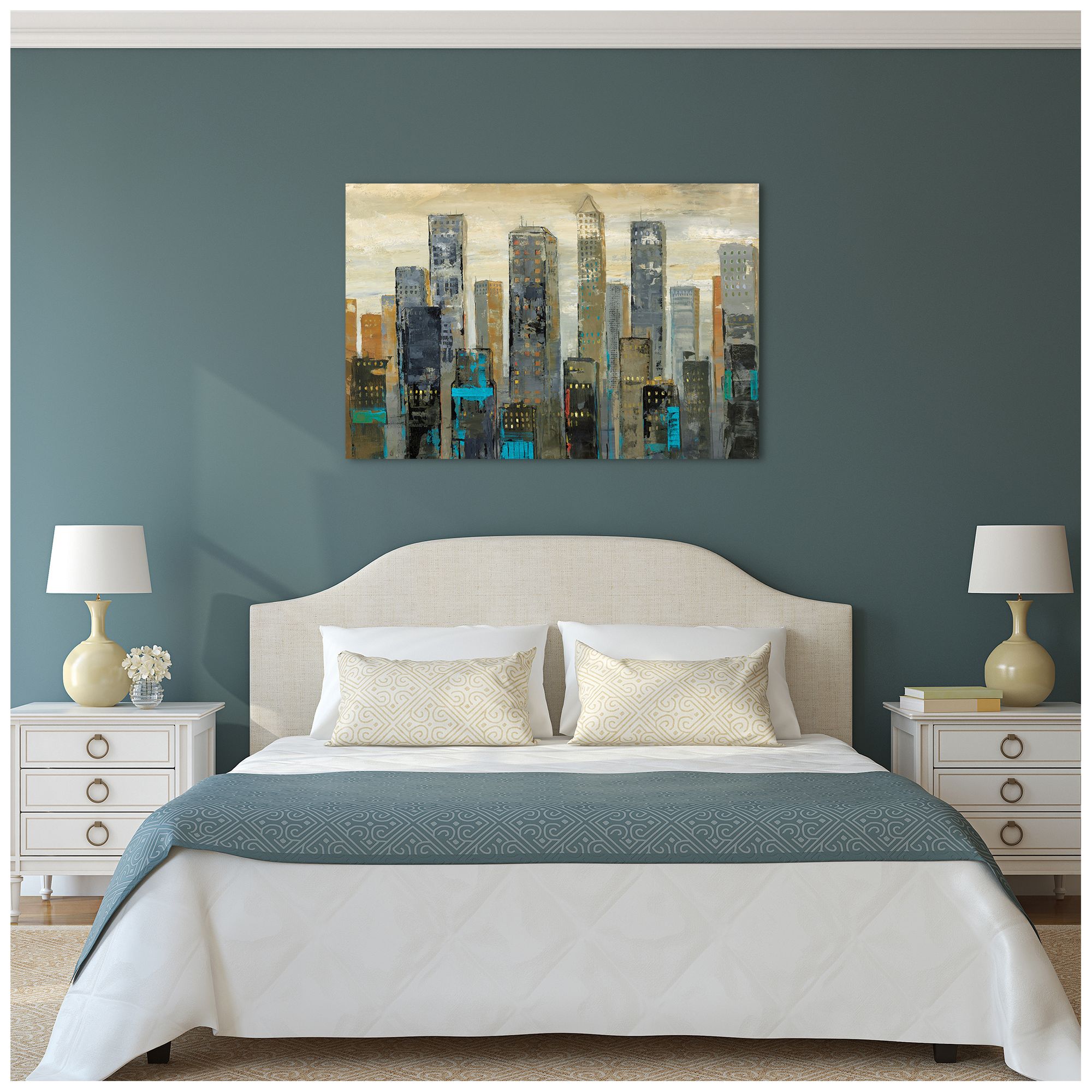 Image 3 Urban Lights I" Frameless Free Floating Tempered Art Glass Wall Art more views