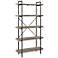 Urban Pipe 68" High Gray Driftwood 5-Shelf Bookshelf