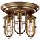 Urban Renewal 15" Wide Antique Brass Ceiling Light