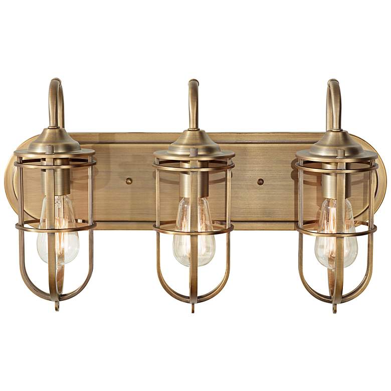 Image 1 Urban Renewal 21 1/2" Wide Antique Brass Bath Light