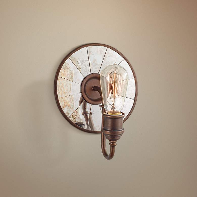 Image 1 Urban Renewal 9 3/4 inch High Astral Bronze Wall Sconce