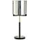 Urban Smoke 26"H Black And Gold Steel Table Lamp w/ Smoked Chrome Shad