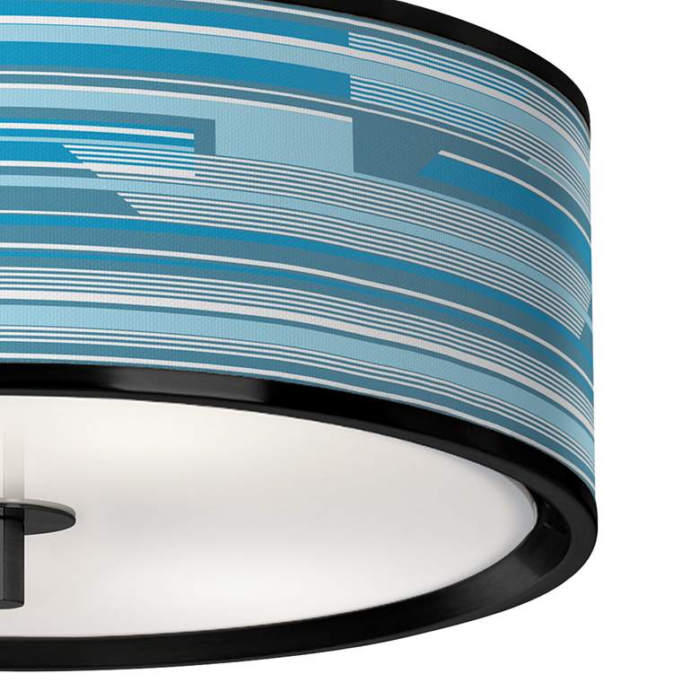 Image 3 Urban Stripes Black 14 inch Wide Ceiling Light more views