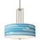 Urban Stripes Carey 24" Brushed Nickel 4-Light Chandelier