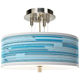 Image1 of Urban Stripes Giclee 14" Wide Ceiling Light