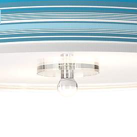 Image3 of Urban Stripes Giclee 16" Wide Semi-Flush Ceiling Light more views