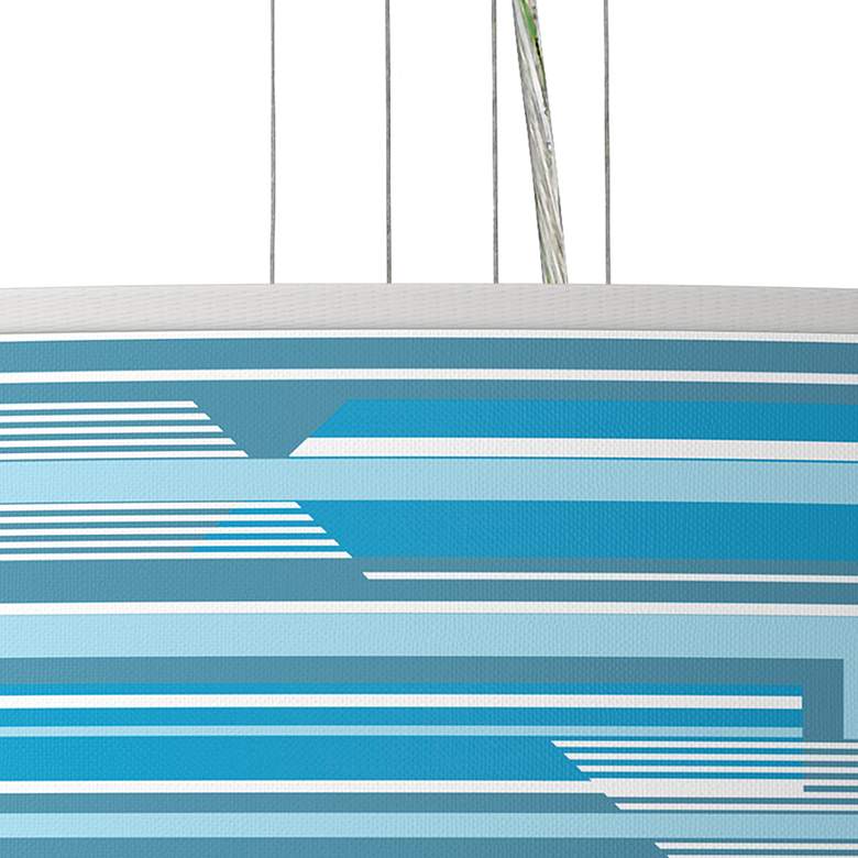 Image 2 Urban Stripes Giclee 24" Wide 4-Light Pendant Chandelier more views