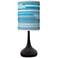 Urban Stripes Giclee Black Droplet Table Lamp