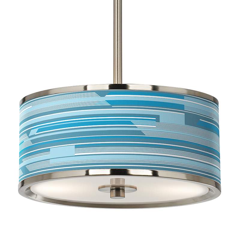 Image 3 Urban Stripes Giclee Glow 10 1/4 inch Wide Pendant Light more views
