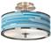 Urban Stripes Giclee Glow 14" Wide Ceiling Light