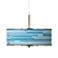 Urban Stripes Giclee Glow 16" Wide Pendant Light