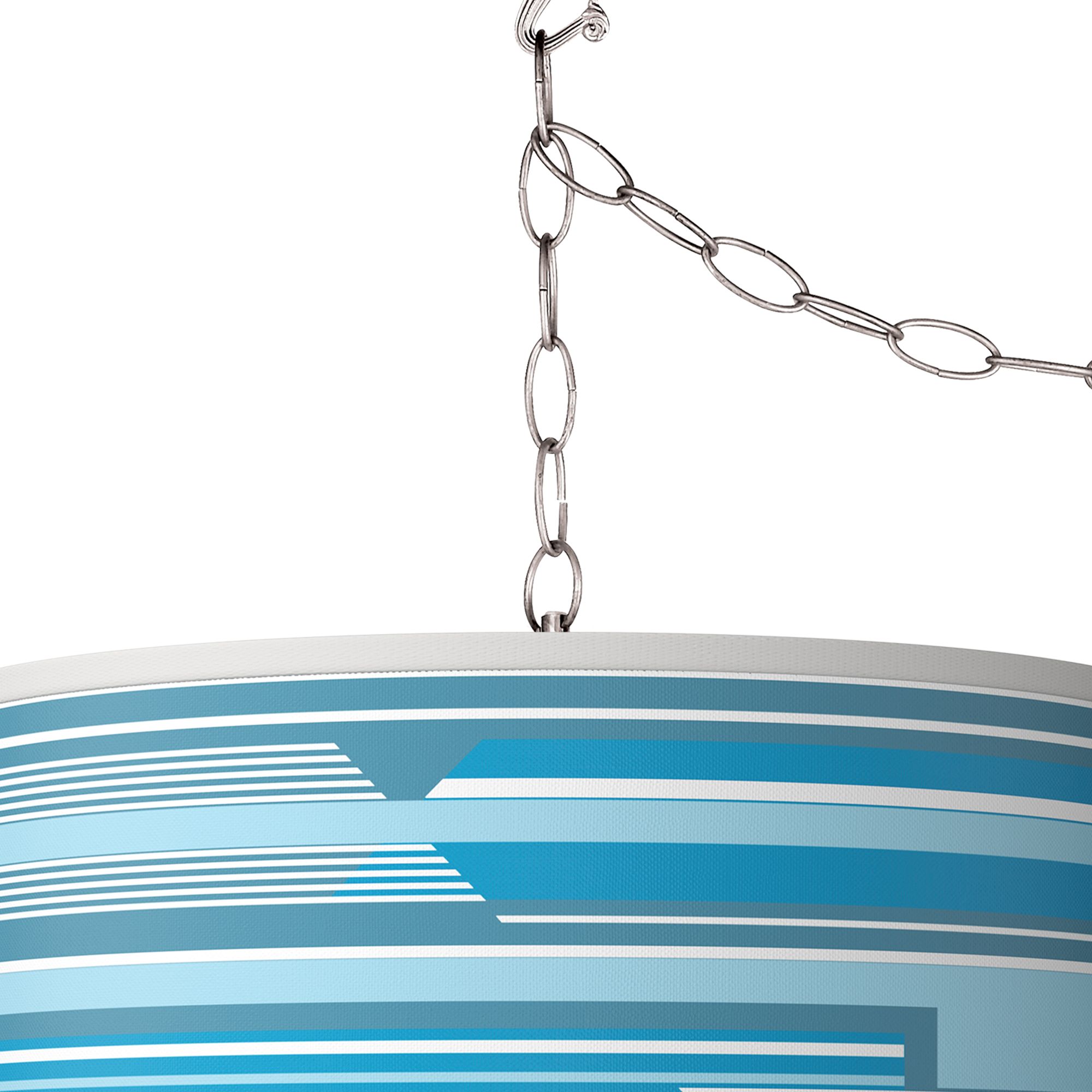 Image 2 Urban Stripes Giclee Glow Plug-In Swag Pendant more views