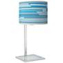Urban Stripes Glass Inset Table Lamp