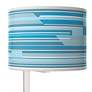 Urban Stripes Glass Inset Table Lamp