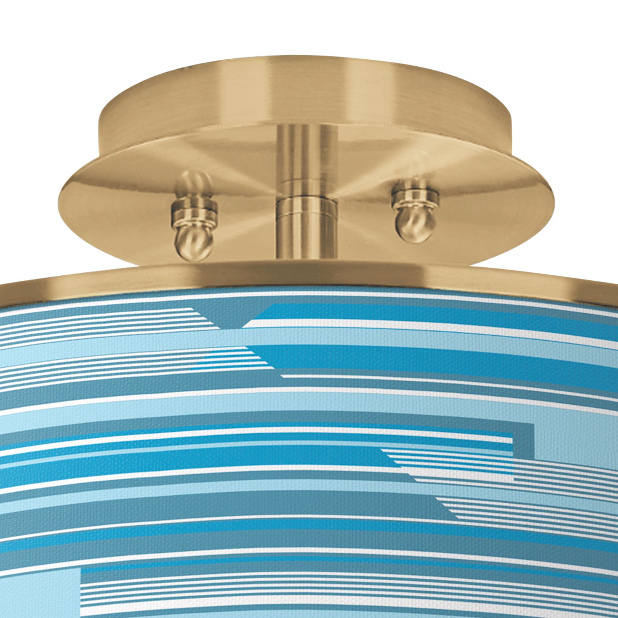 Thumbnail2 of Urban Stripes Gold 14" Wide Ceiling Light more views