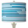 Urban Stripes Trish Brushed Nickel Touch Table Lamps Set of 2