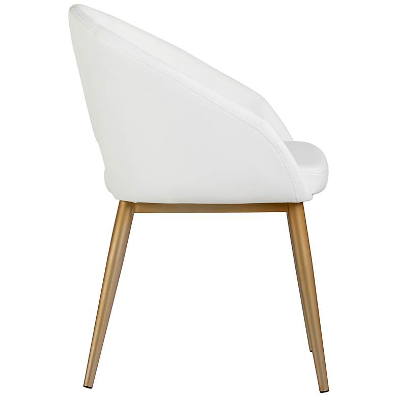 Image 2 Urban Unity White Faux Leather Dining Chairs Set of 2 more views