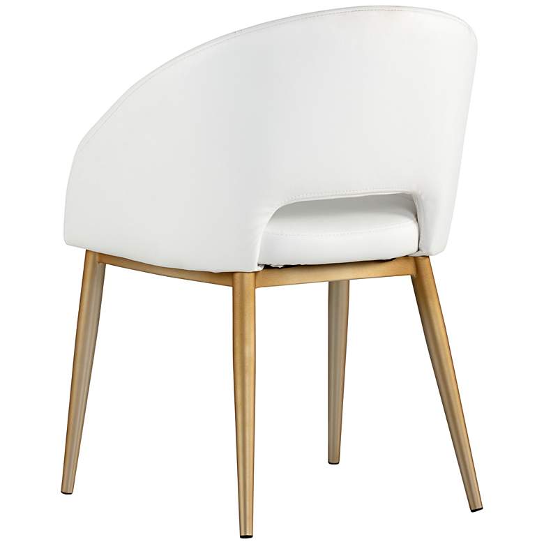Image 3 Urban Unity White Faux Leather Dining Chairs Set of 2 more views