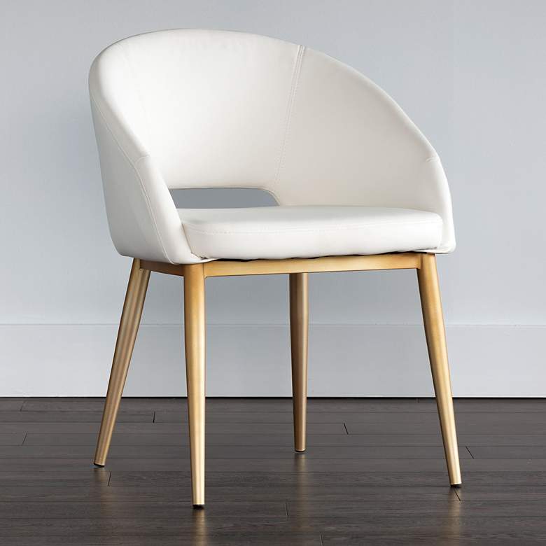 Image 4 Urban Unity White Faux Leather Dining Chairs Set of 2 more views