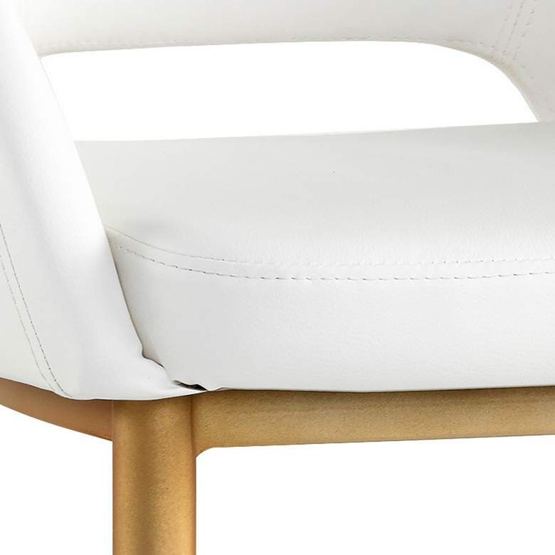 Image 5 Urban Unity White Faux Leather Dining Chairs Set of 2 more views
