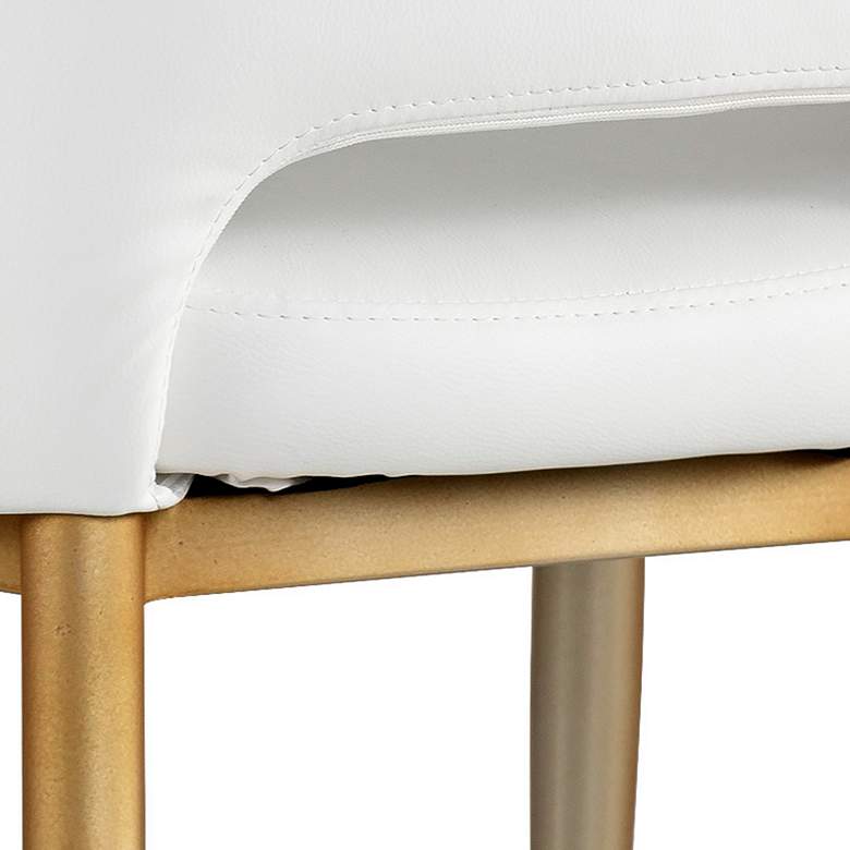Image 6 Urban Unity White Faux Leather Dining Chairs Set of 2 more views