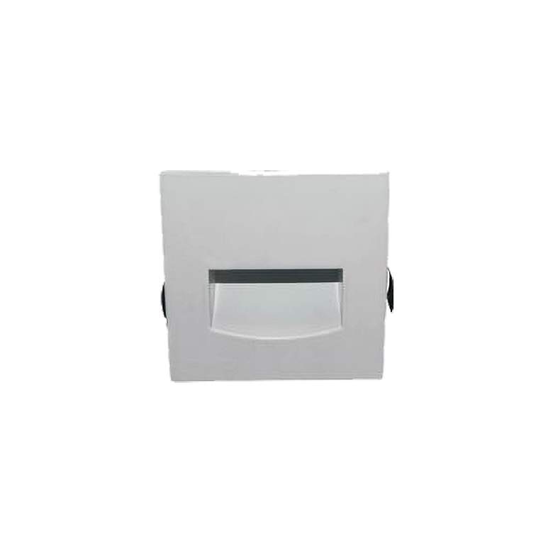 Image 1 Urbana 3 1/4" Wide White LED Edge Step Light