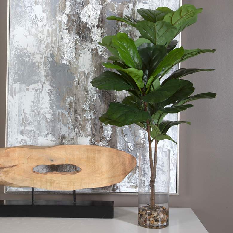 Image 1 Urbana Green Fiddle Leaf Fig 36" High Faux Branches in Vase